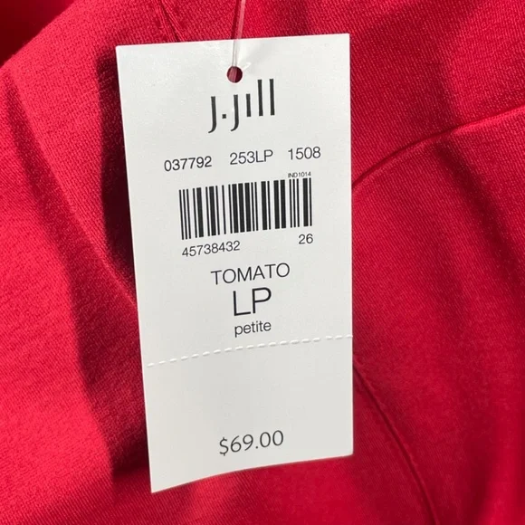 NEW J Jill Skirt Womens Large petite red pencil straight short business cocktail - Picture 3 of 8